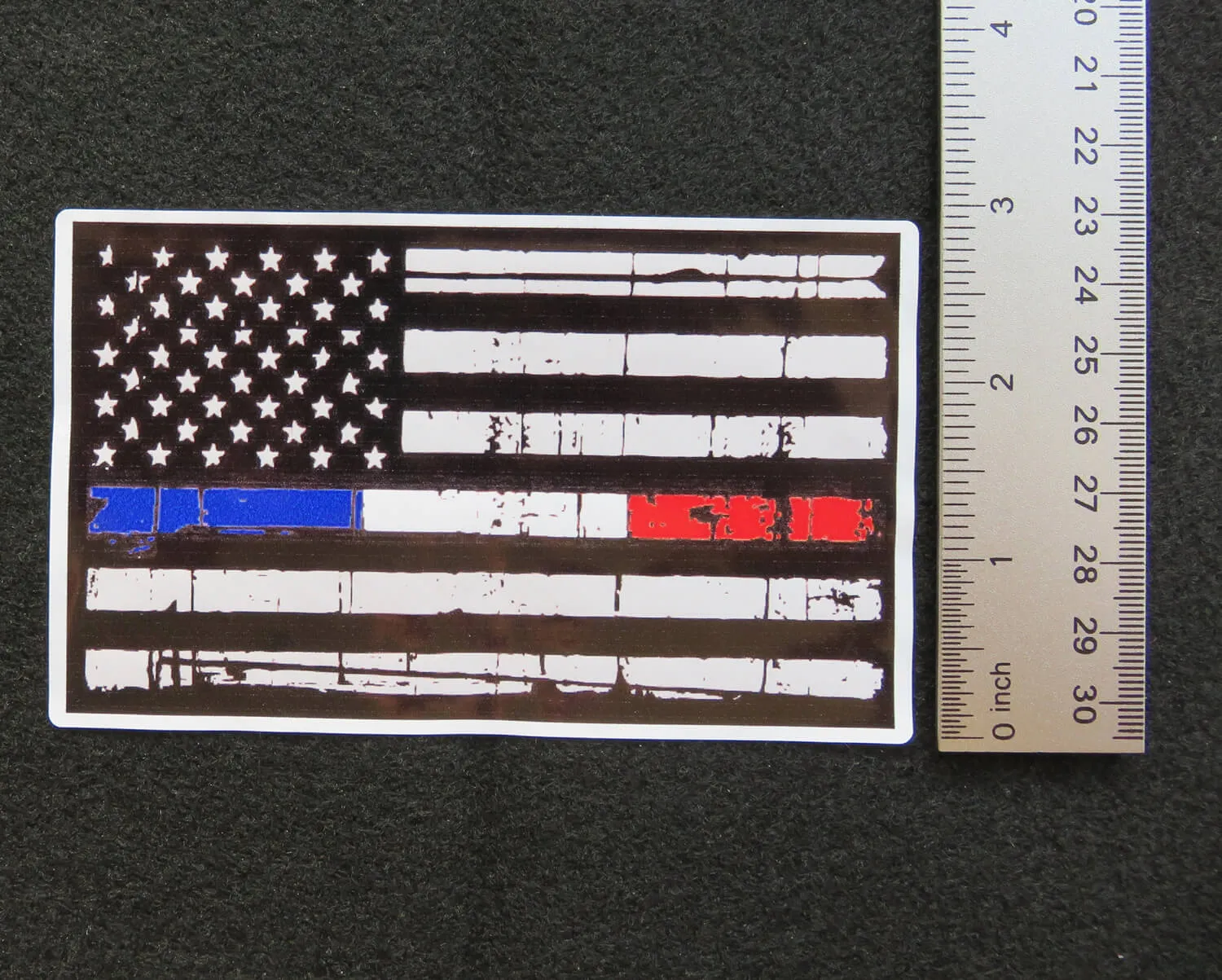 American Flag Thin Blue White Red Line Vinyl Decal