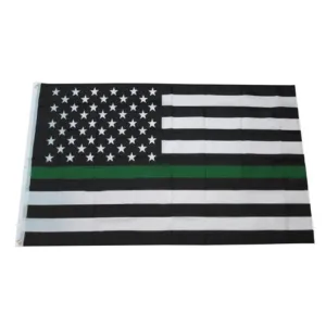 American Flag Thin Green Line Flag