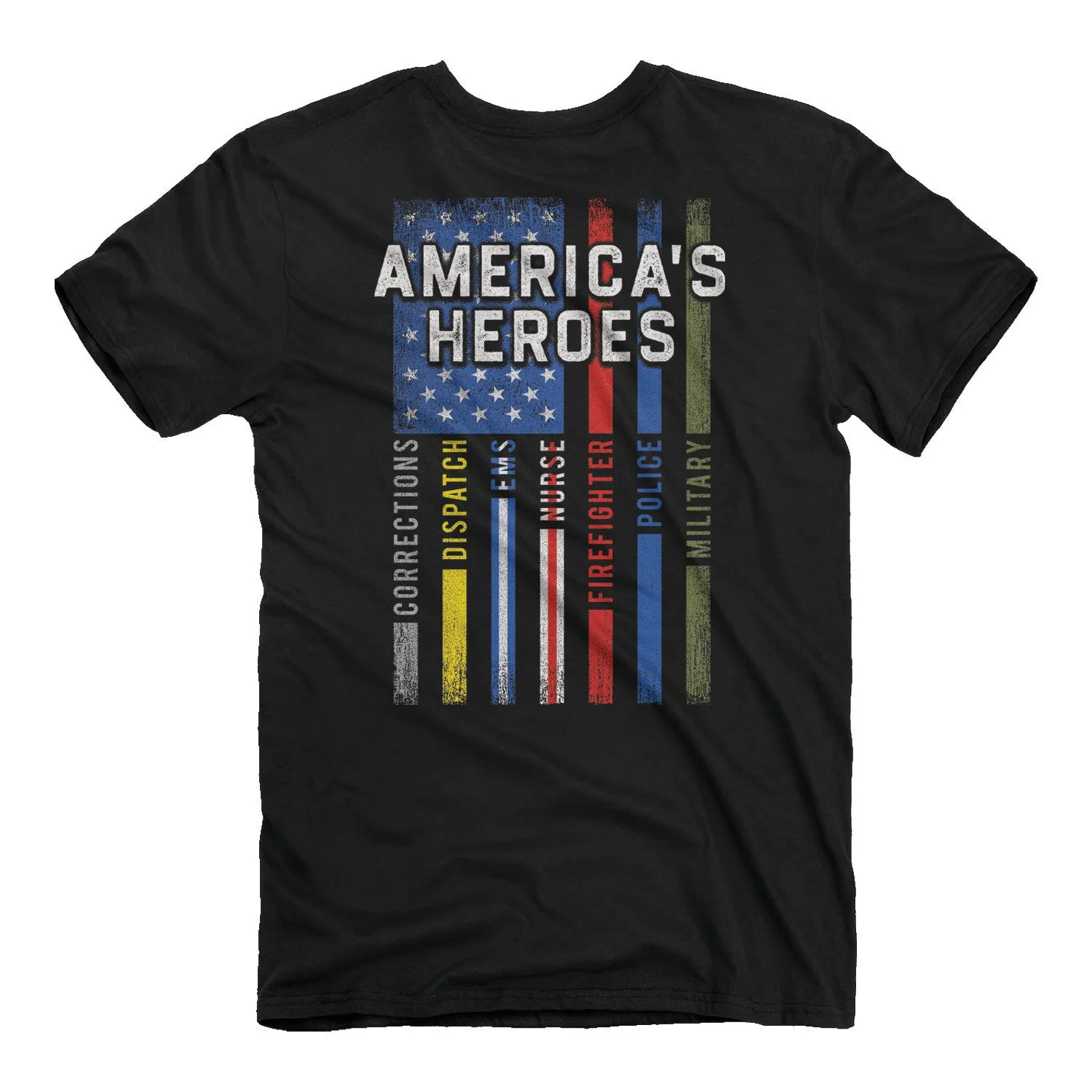 America's Heroes Multicolor Line T-Shirt