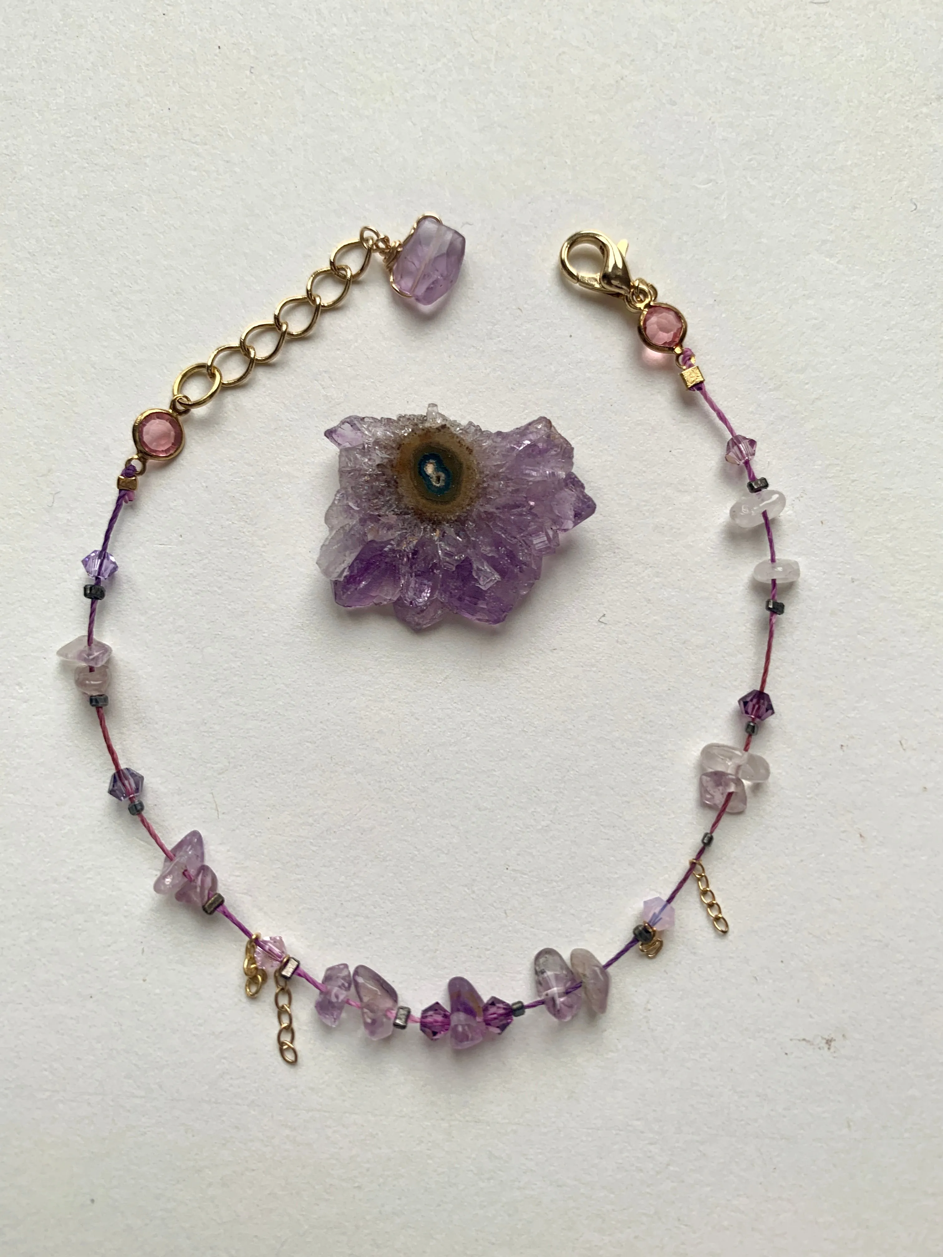Amethyst Bracelet with Ametrine