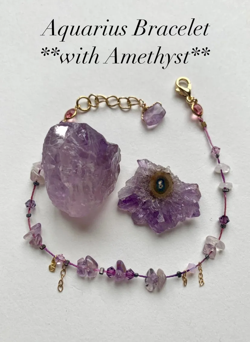 Amethyst Bracelet with Ametrine