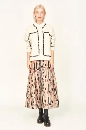 Andermatt Cardigan | Ivory   Blk