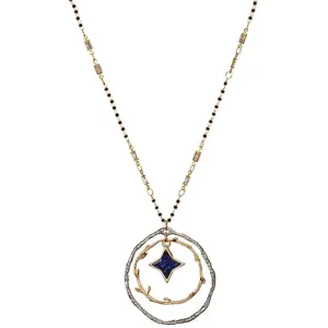 Angela D'Arcy Two Tone Infinity Star Necklace