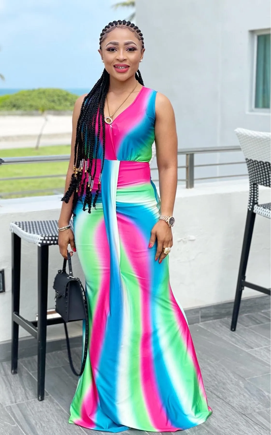AnyTime Tie Dye Maxi Dress - HOEA31360