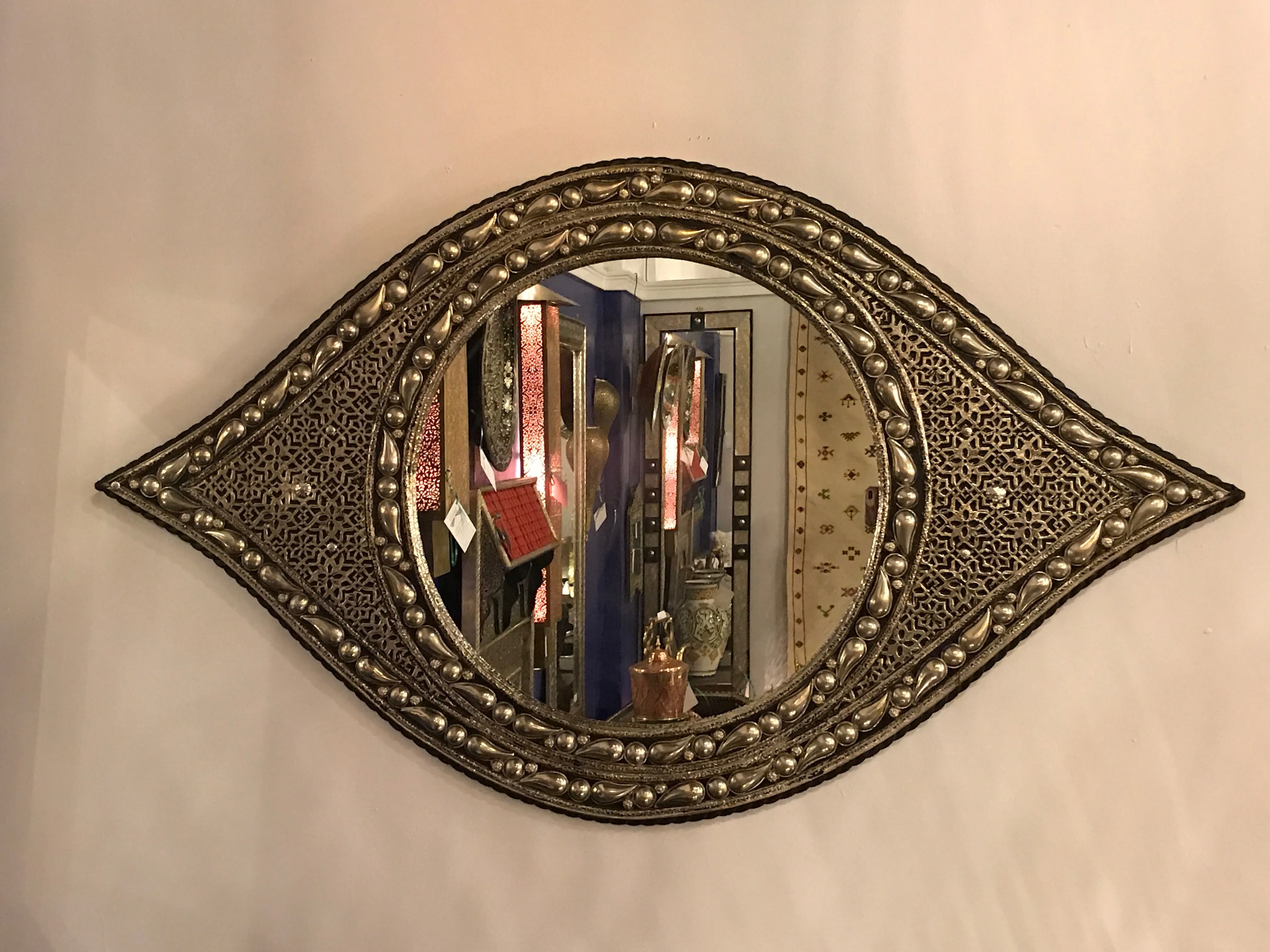 Art Deco Style Wall Mirror in Eye Ball Form