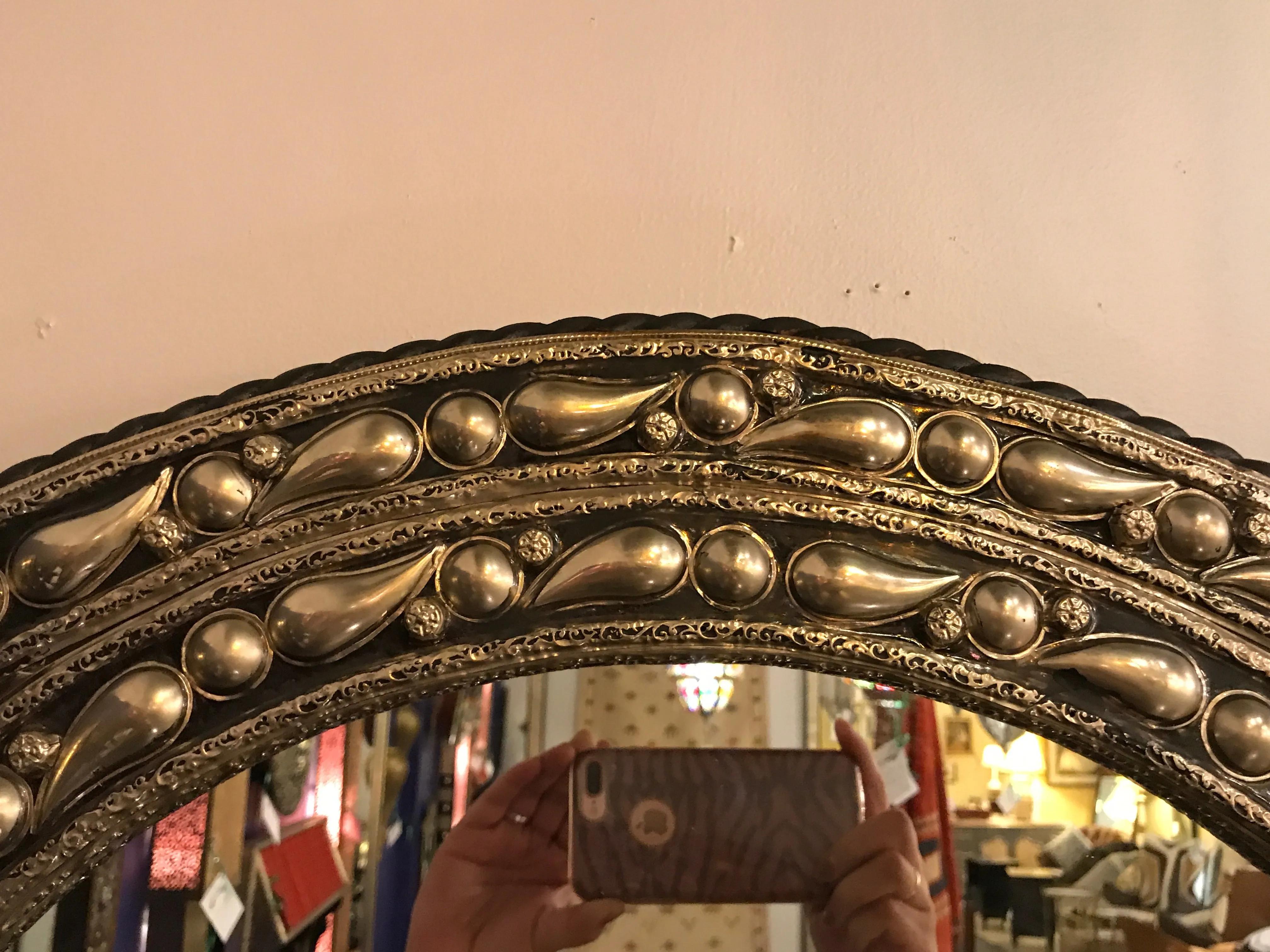 Art Deco Style Wall Mirror in Eye Ball Form