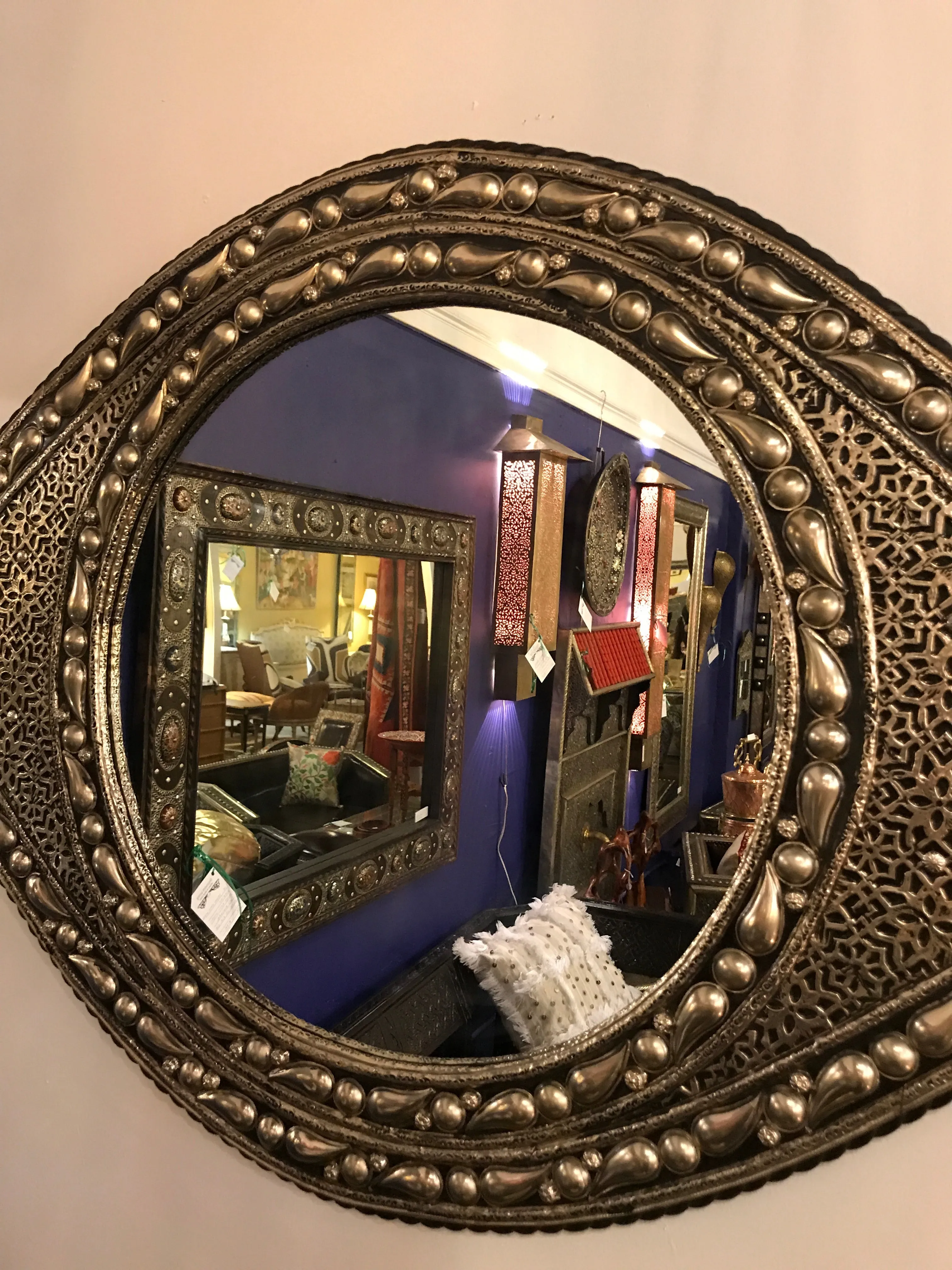 Art Deco Style Wall Mirror in Eye Ball Form