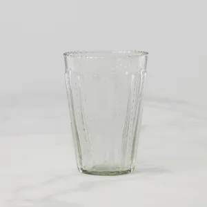 Artisan-Crafted Ruffled Glass Tumbler