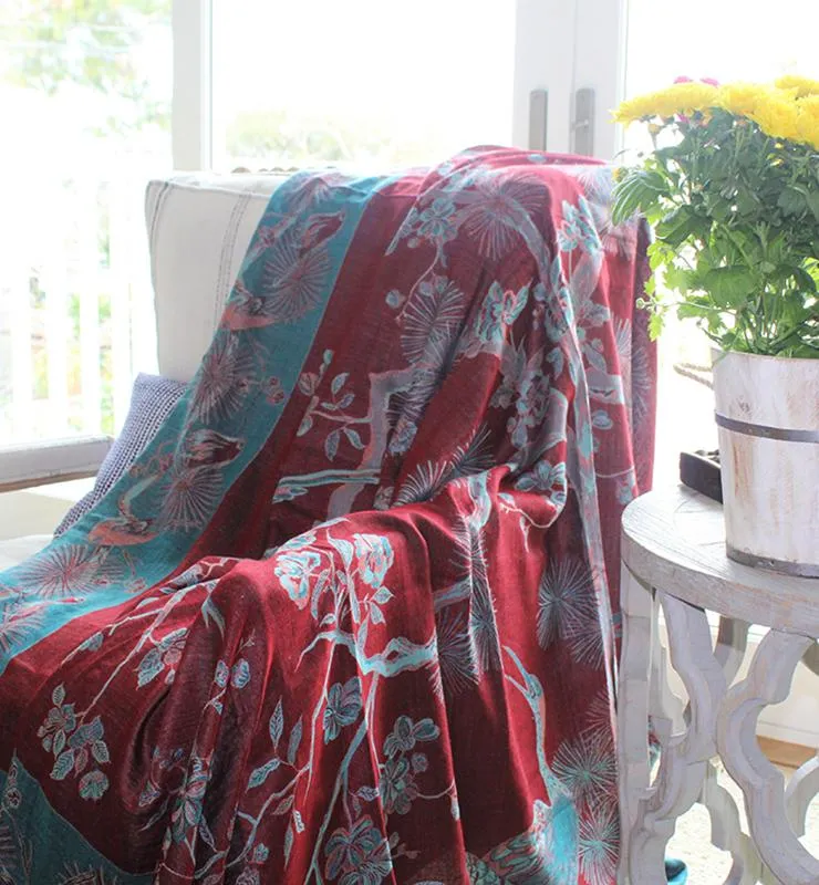 Artisan Crafted Silk Throw - Maroon