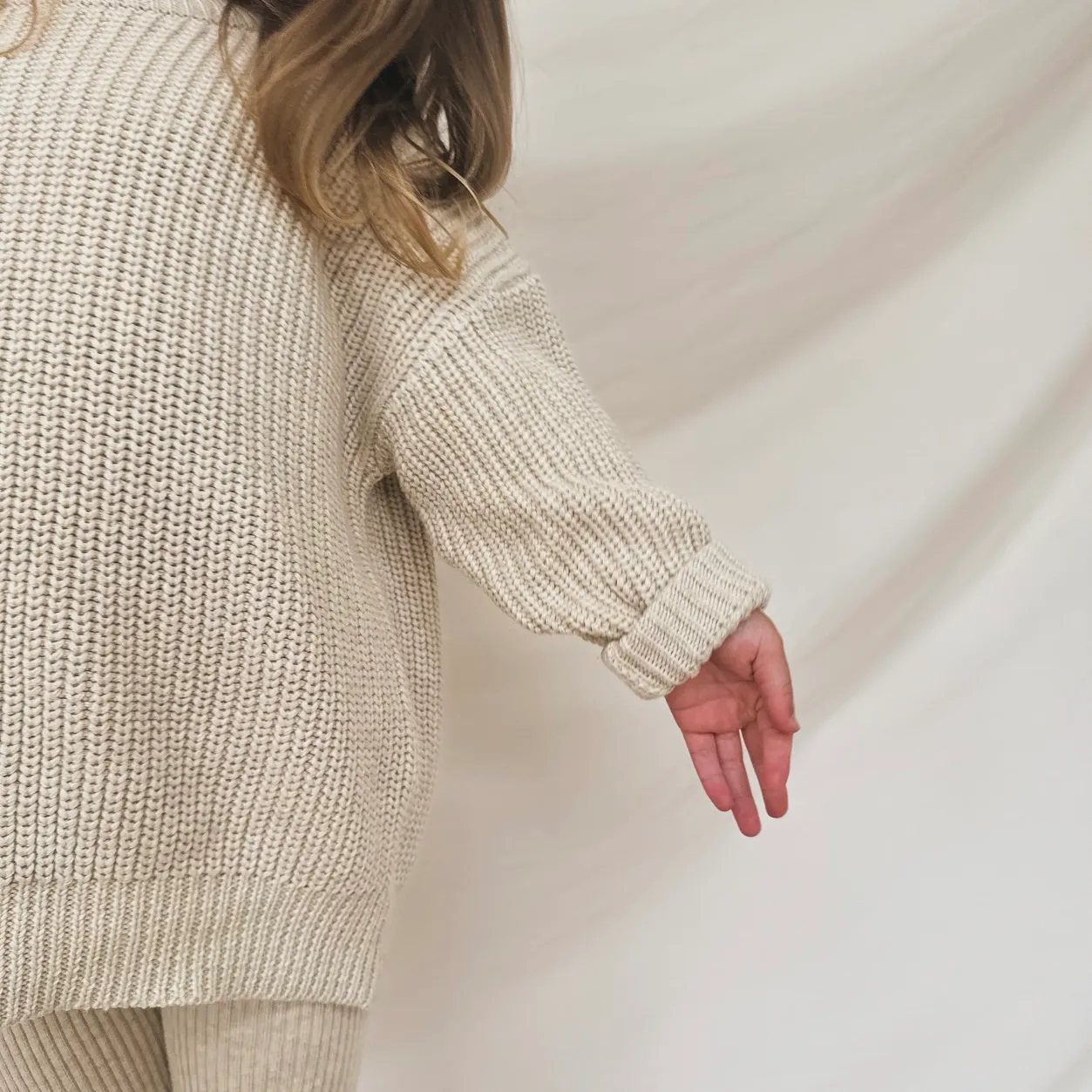 Aspen Chunky Knit Oversized Jumper (Wheat)