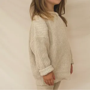 Aspen Chunky Knit Oversized Jumper (Wheat)