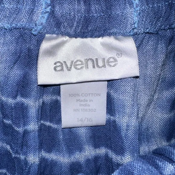 Avenue Blue Tye Dye Cotton Maxi Skirt size 14/16