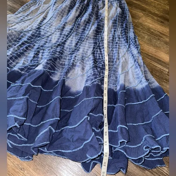 Avenue Blue Tye Dye Cotton Maxi Skirt size 14/16