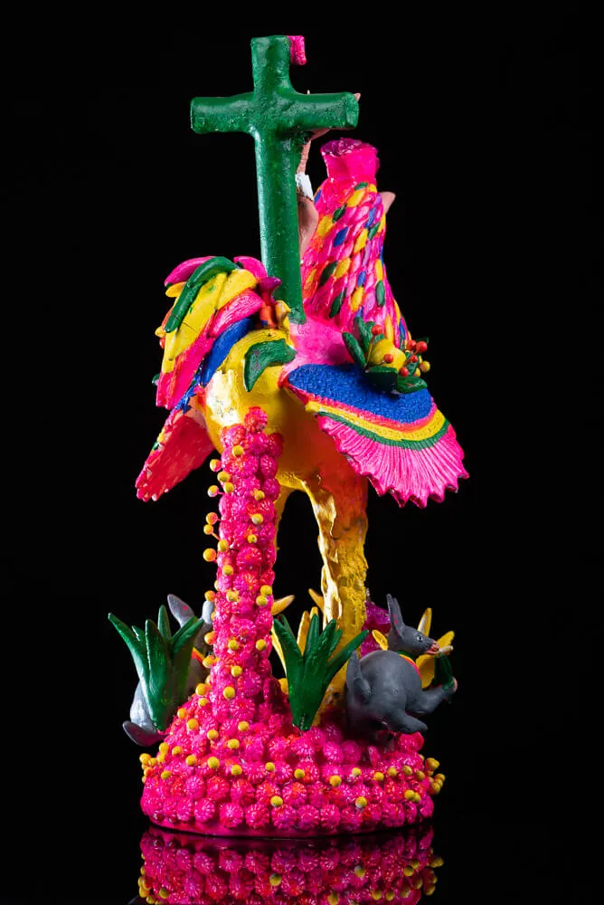 Awarded Rooster by Metepec Pottery Folk Art Master Alfonso Soteno