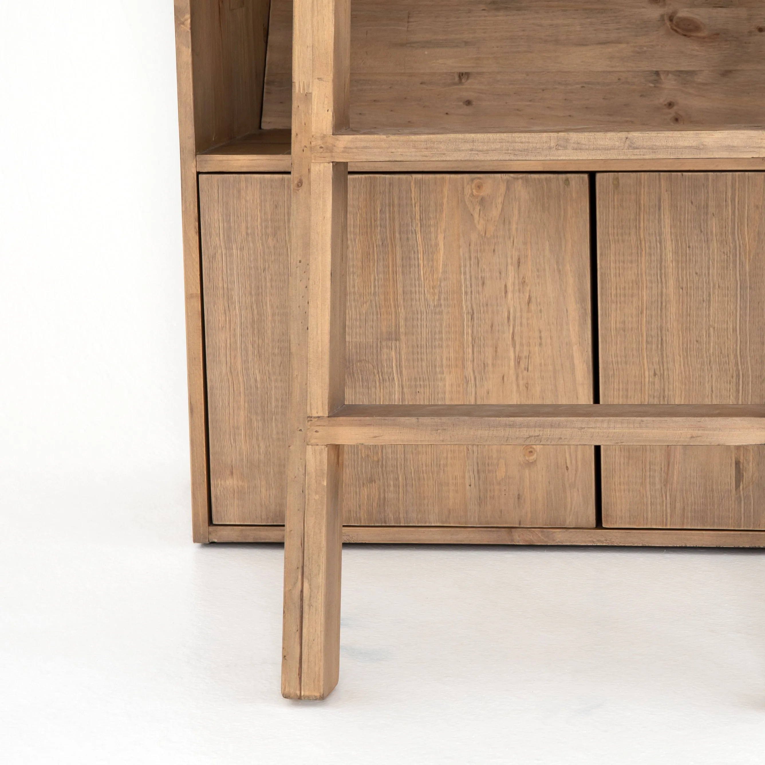 Bane Bookshelf with Ladder - Smoked Pine