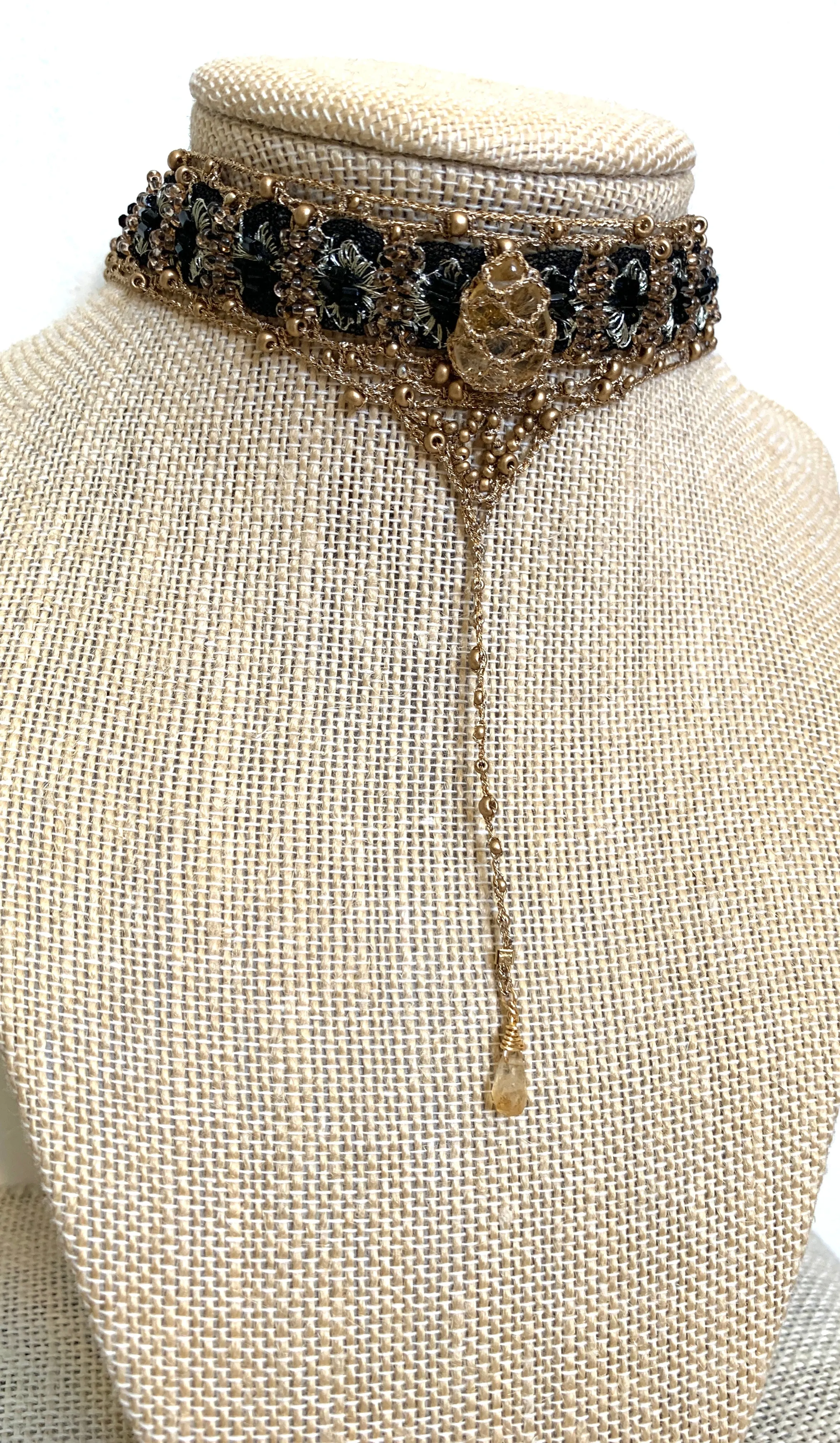 Beaded Choker with Citrine