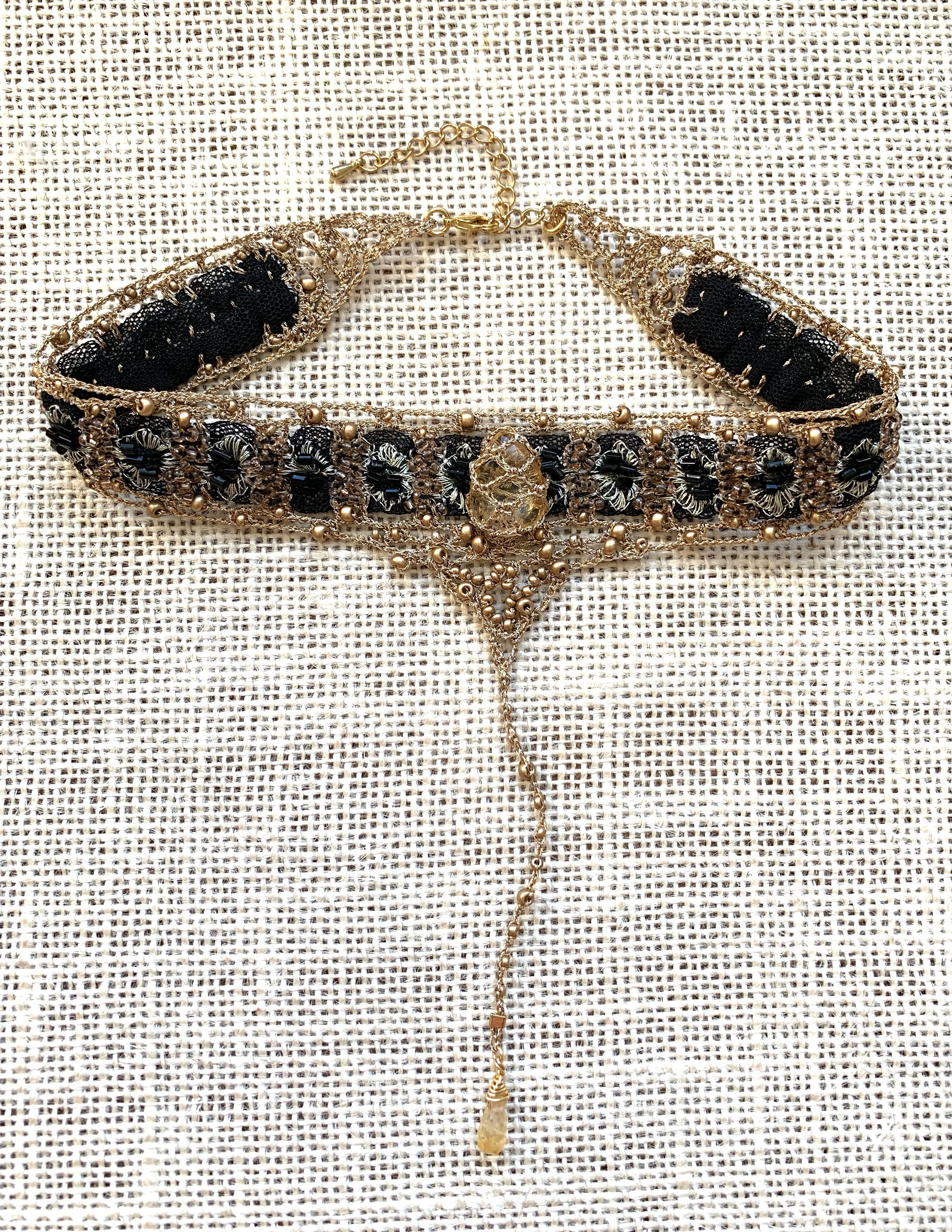 Beaded Choker with Citrine