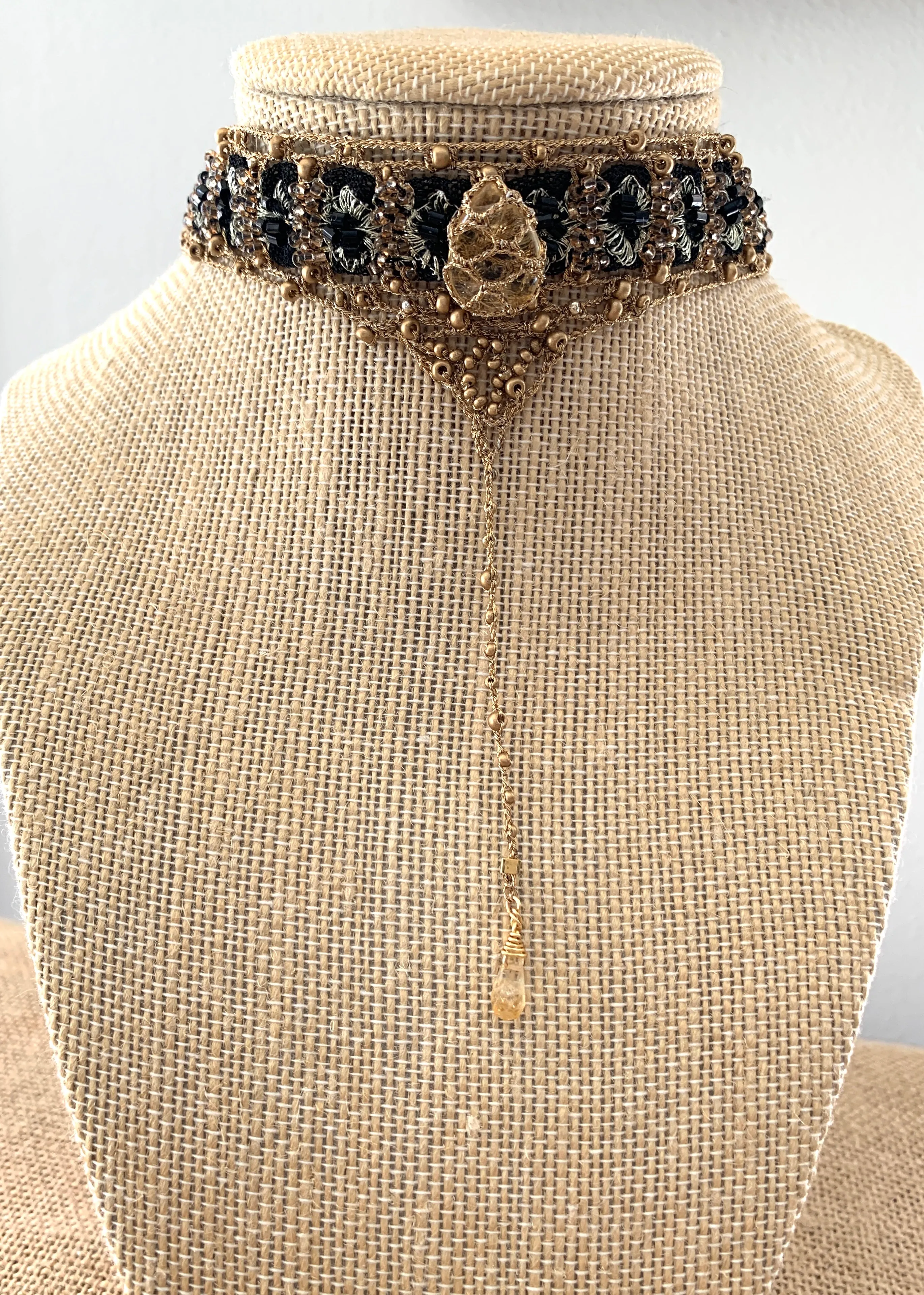 Beaded Choker with Citrine