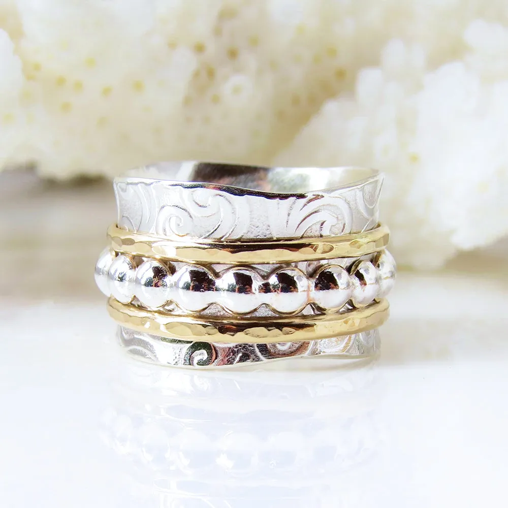 Beaded Spinner Ring