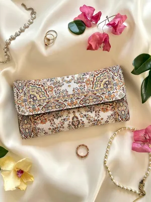 Beige Boho Wallet, Handmade Vegan Wallet