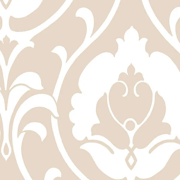 Beige Bold Damask SH34513 Wallpaper