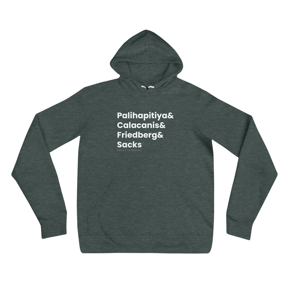 Besties Names in Bold - All-In Podcast Hoodie