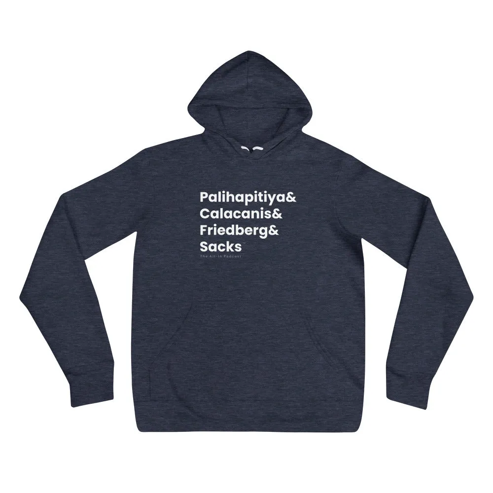 Besties Names in Bold - All-In Podcast Hoodie