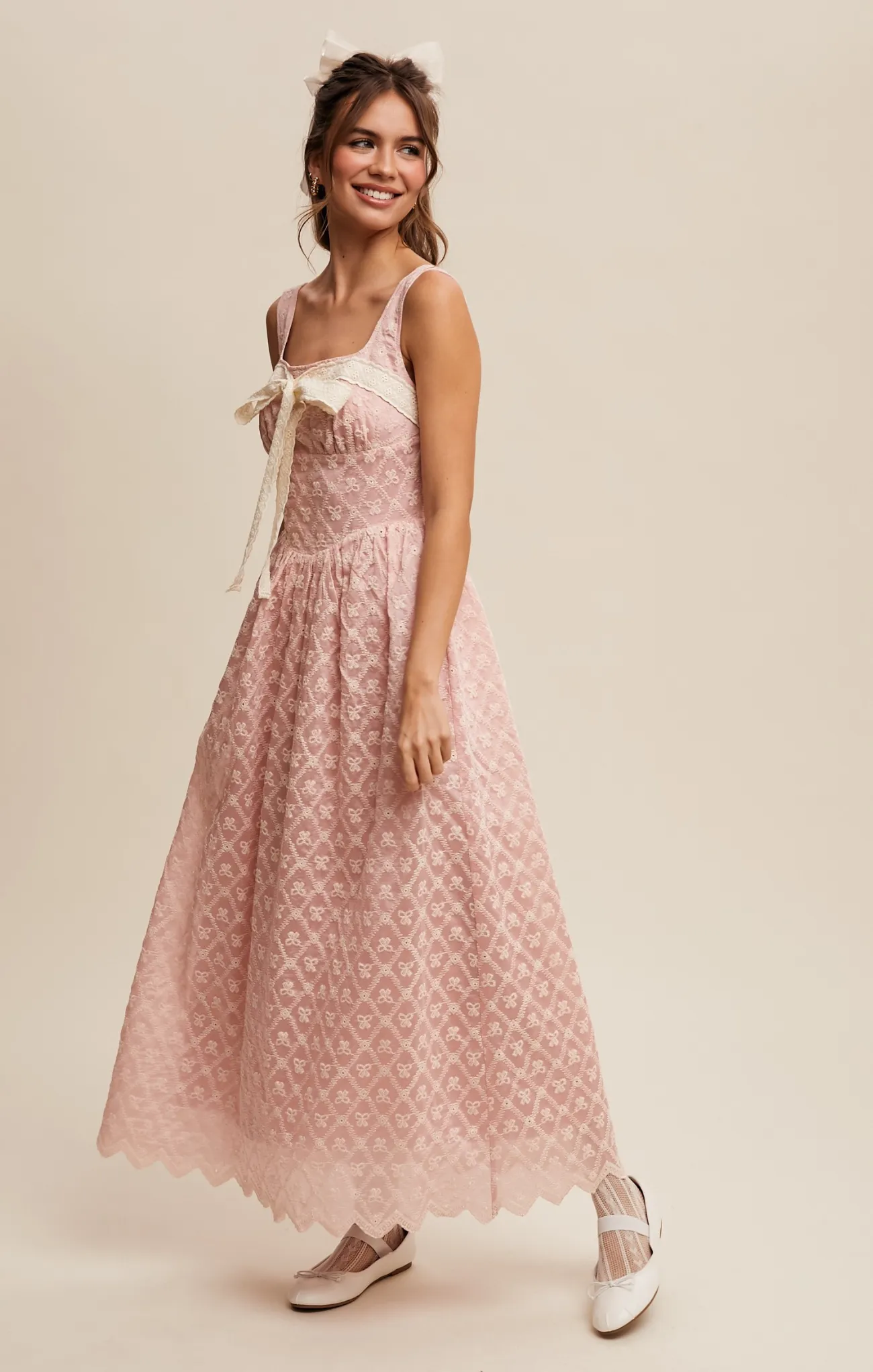 Bethany Bow Maxi Dress