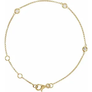 Bezel Set Diamond Bracelet