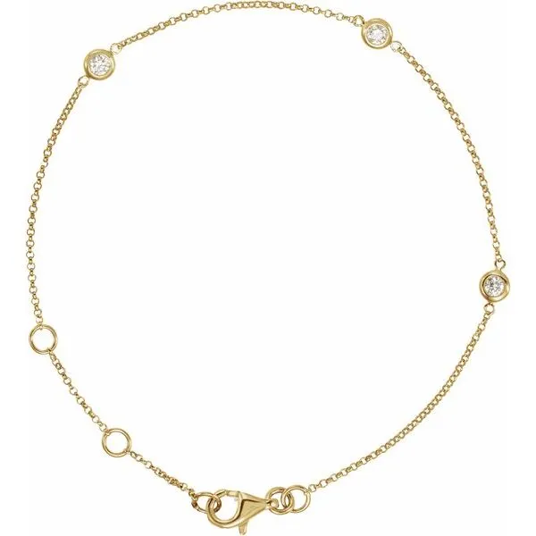 Bezel Set Diamond Bracelet