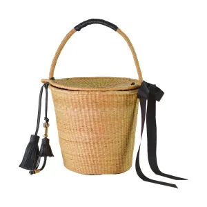 Birkin Basket With Leather Charms Detail and Bow