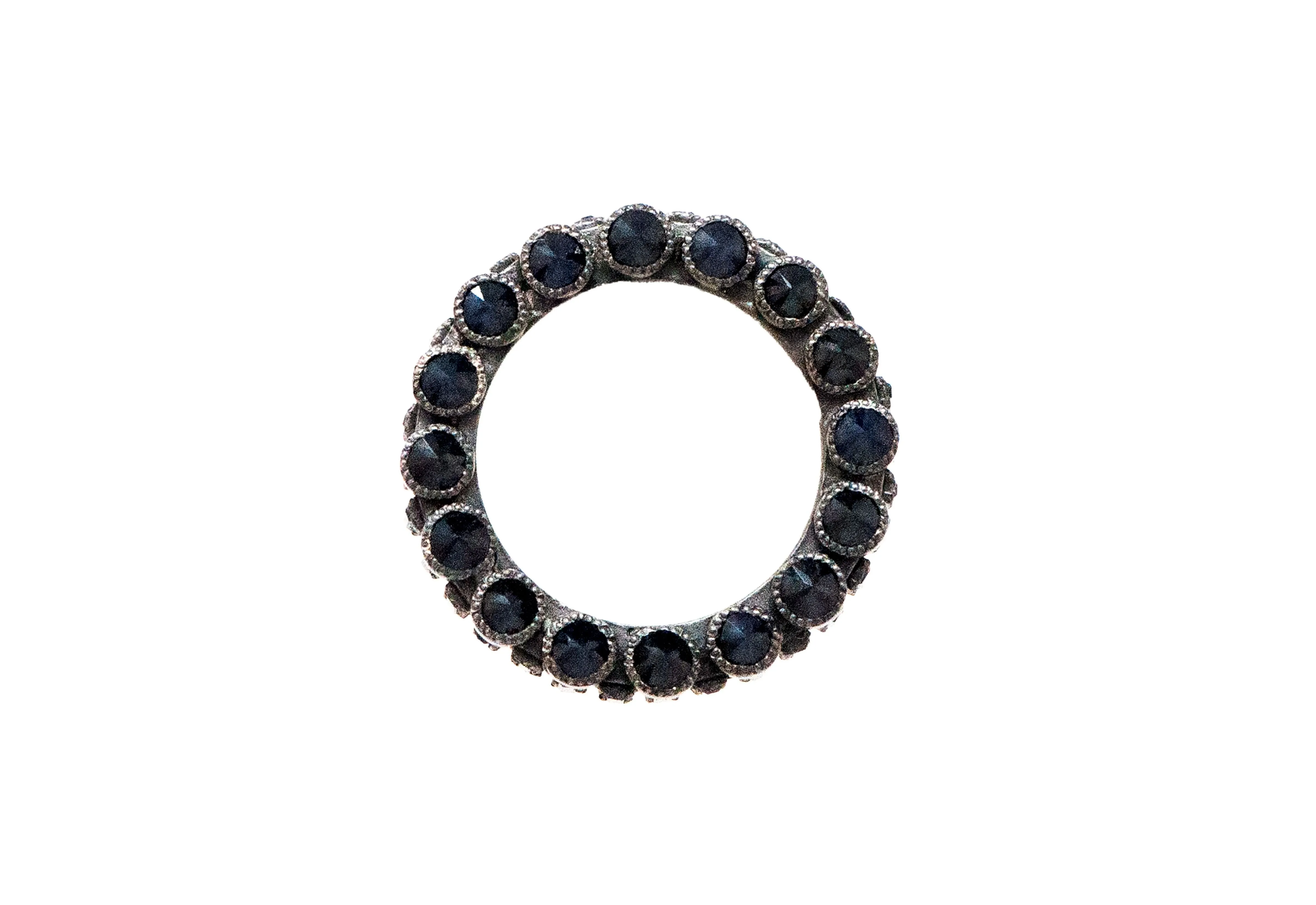 BLACK SAPPHIRE STACK BAND RING