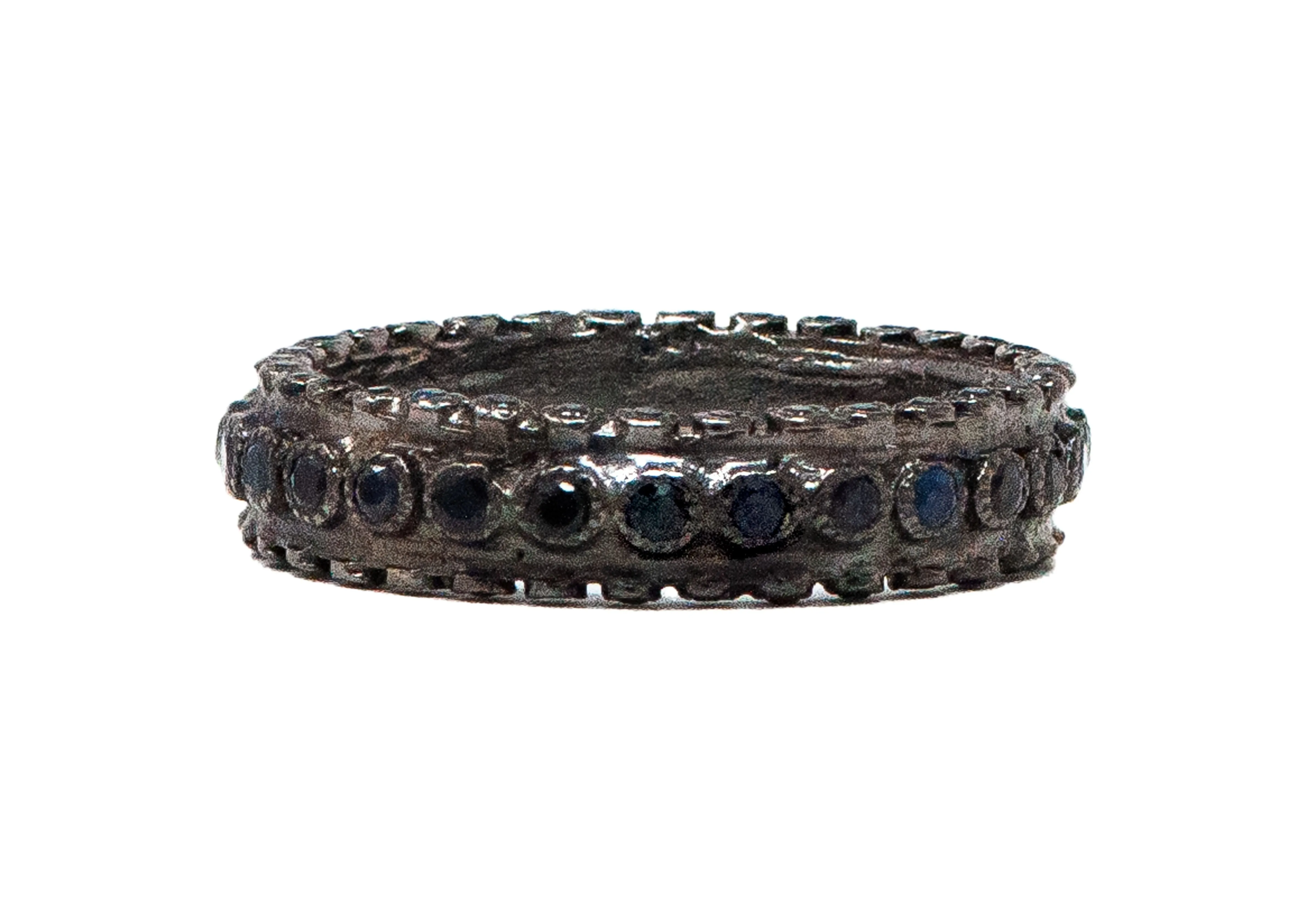 BLACK SAPPHIRE STACK BAND RING