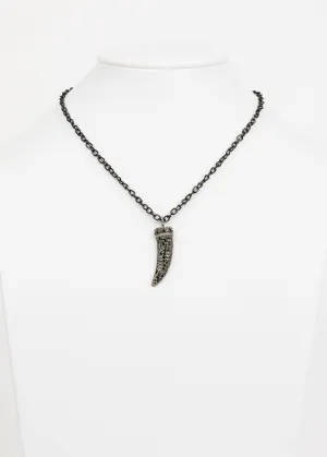 Black Spinel and Gunmetal Chain