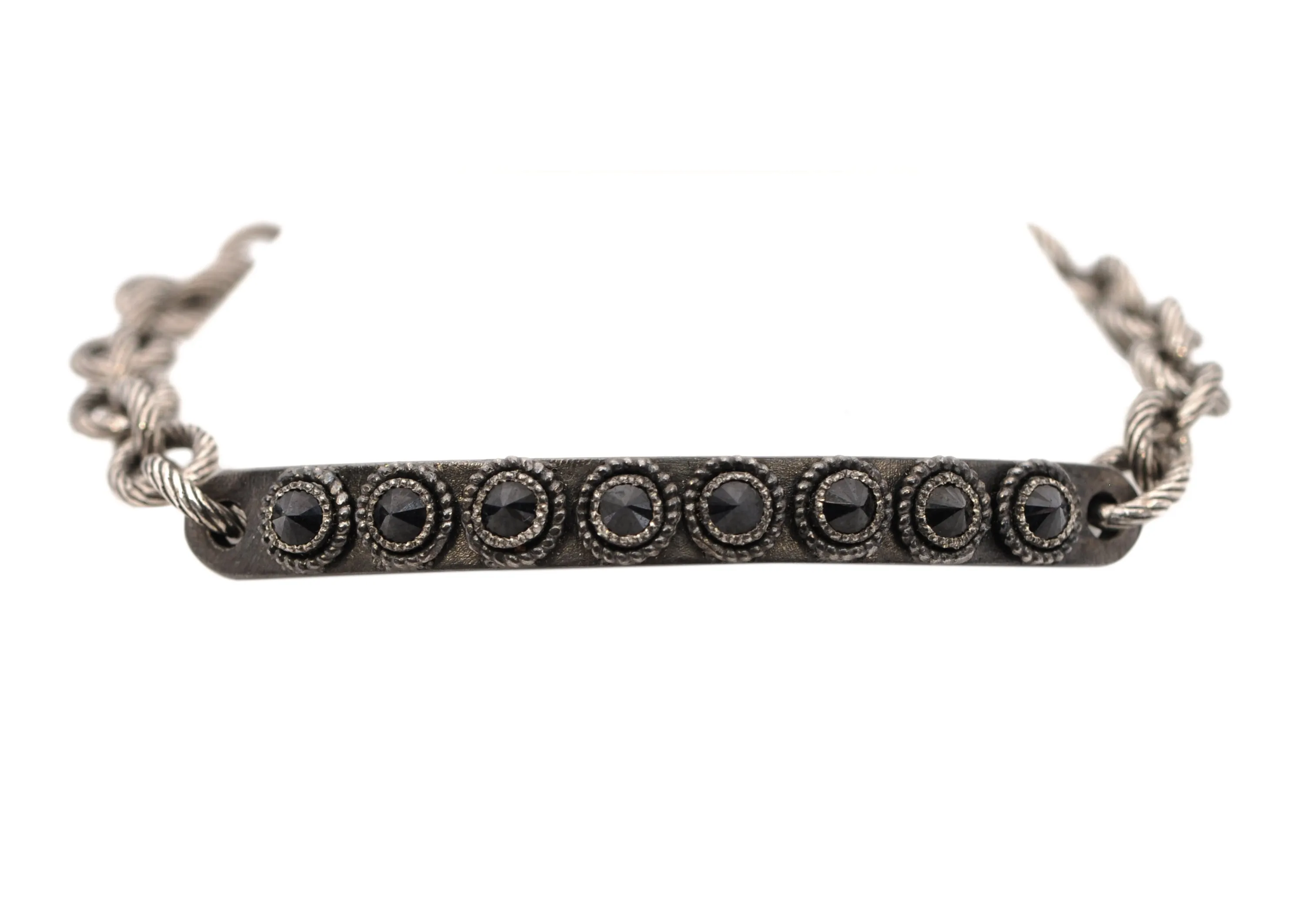 BLACKENED ID CHAIN BRACELET
