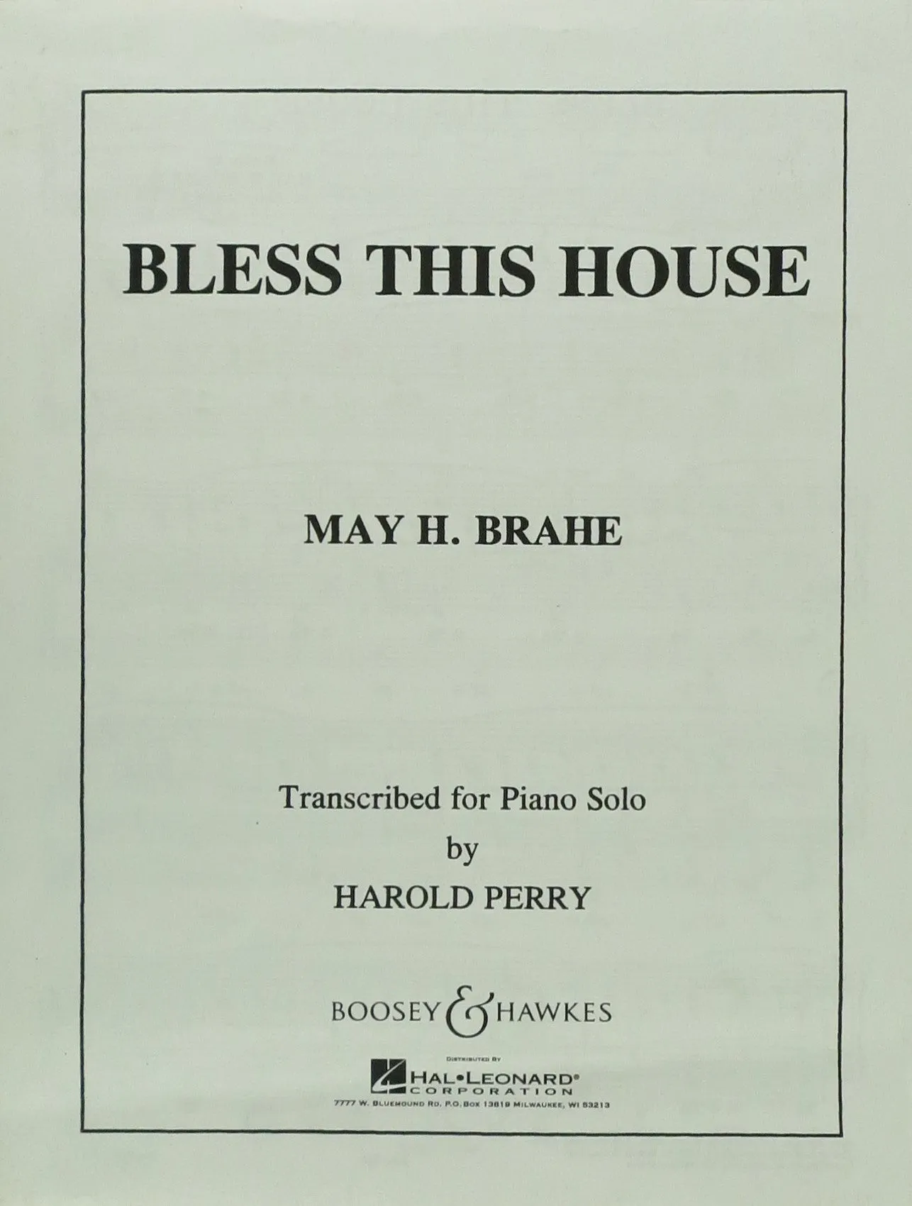 Bless This House for Piano Solo