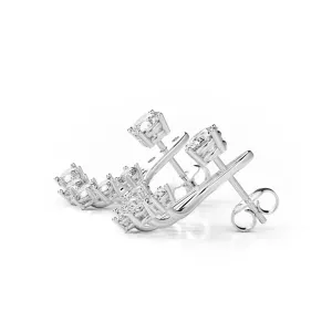Blinding Light Waver Earrings 2 Natural Diamonds in White Gold