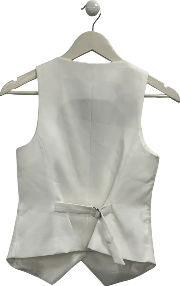 BOA White Boxy Waistcoat UK XS