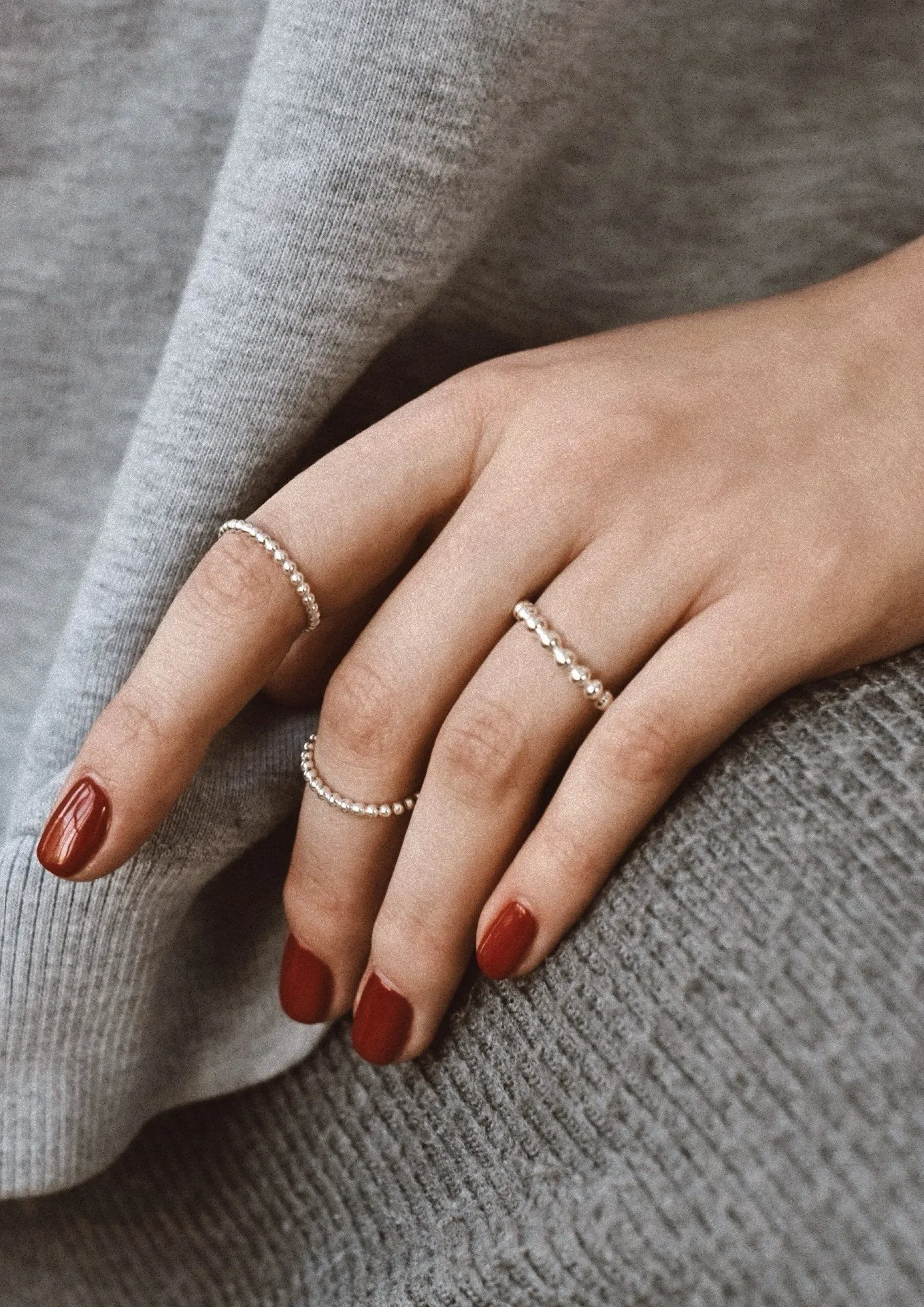 Bold Champagne Ring Silver