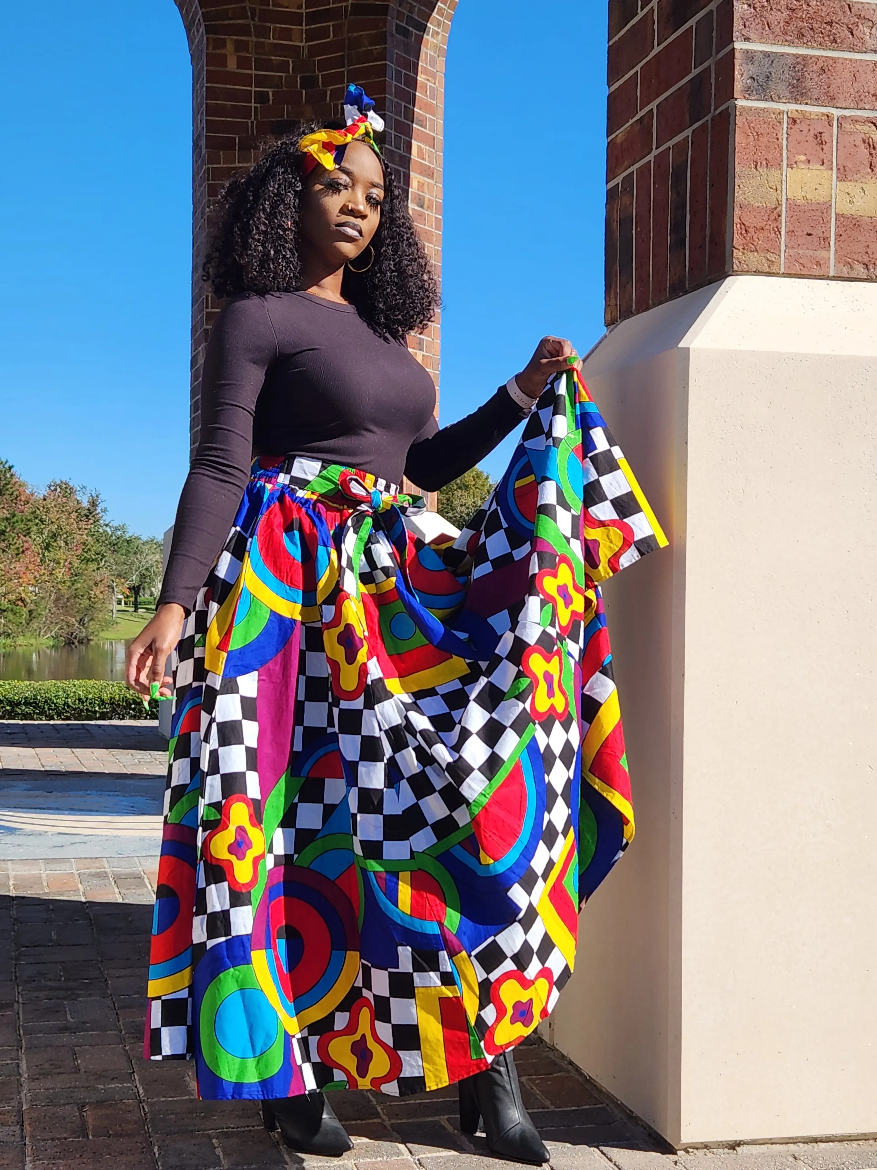 Bold Color Skirt