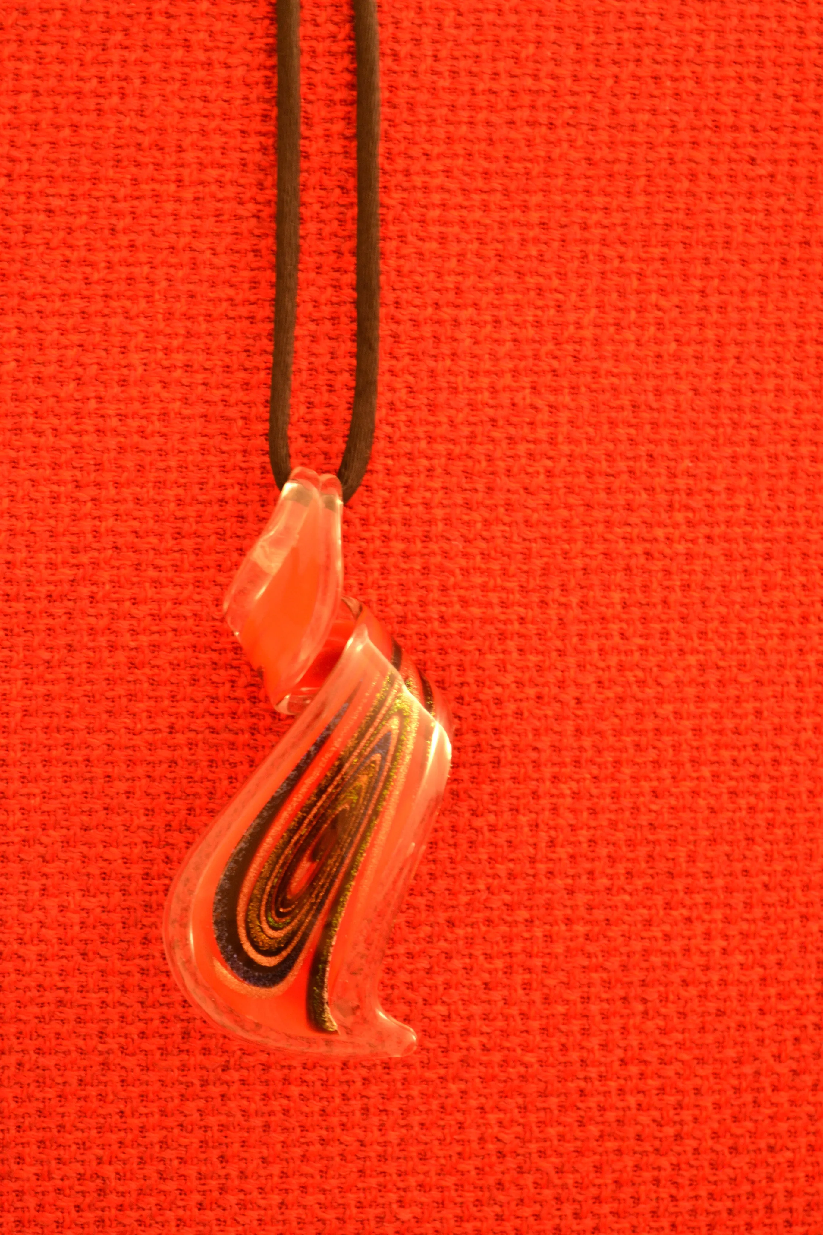 Bold Handmade Glass Pendant Necklace - Sharon