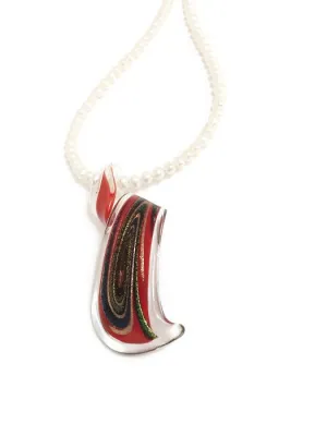 Bold Handmade Glass Pendant Necklace - Sharon