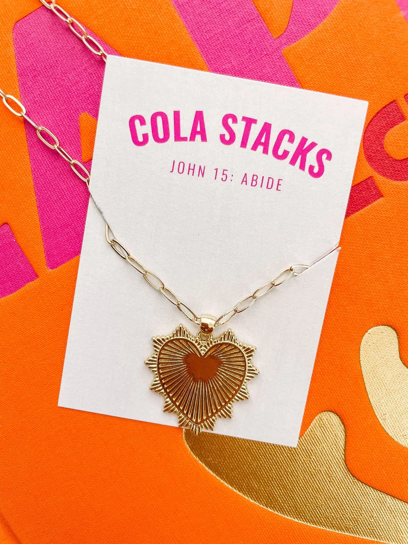 Bold Heart Charm Necklace
