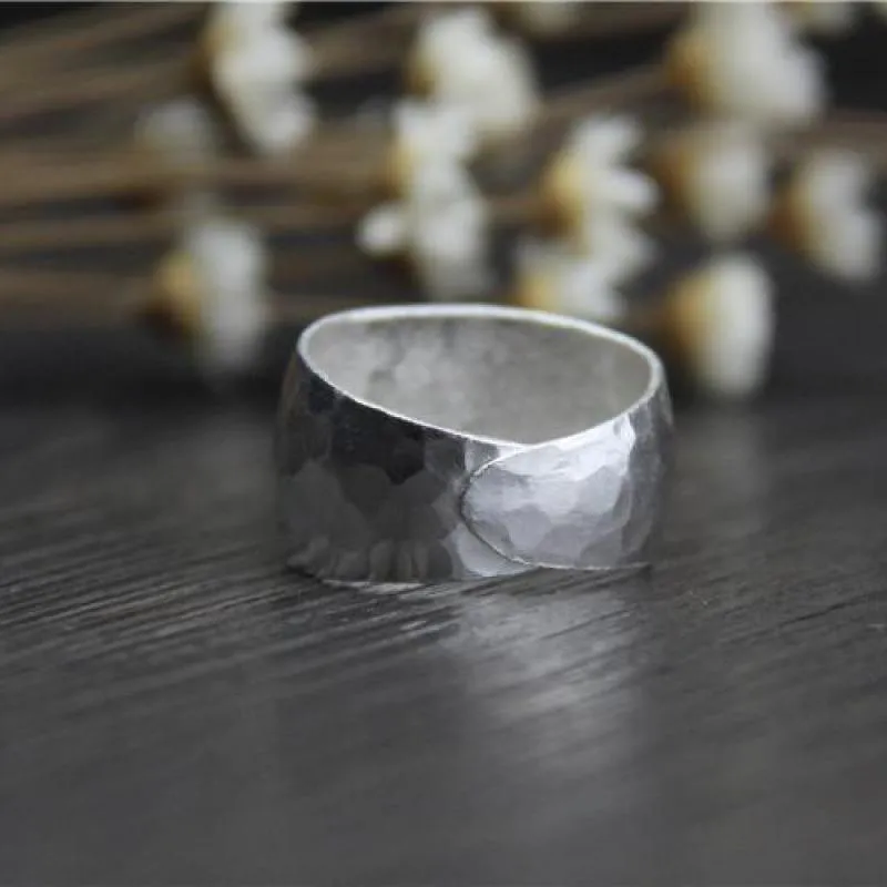 Bold Wild Hammered Ring