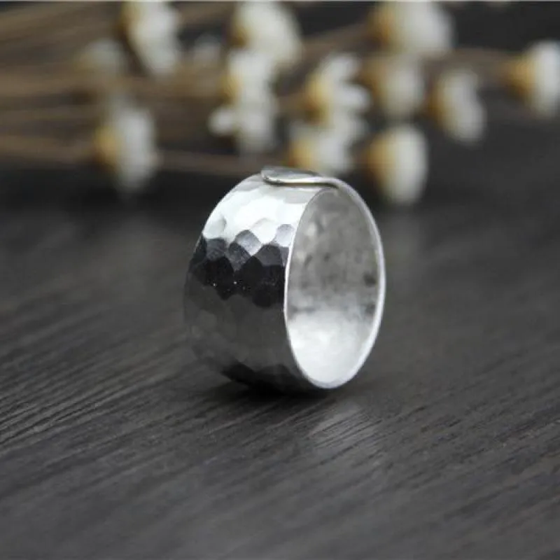 Bold Wild Hammered Ring