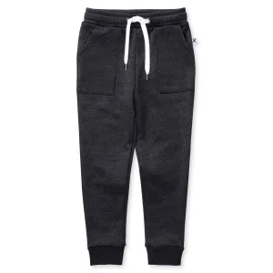 Box Pocket Sparkle Trackies - Black Sparkle