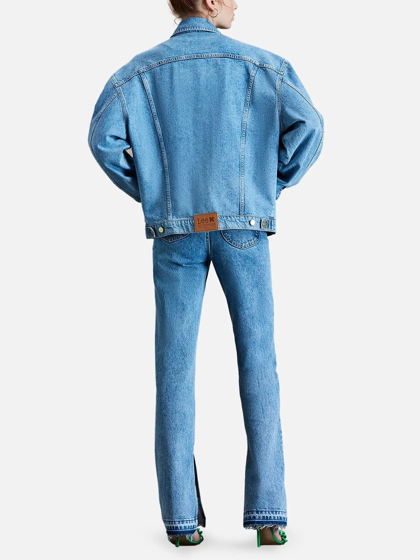 Boxy Fit Denim Ceket - Mavi