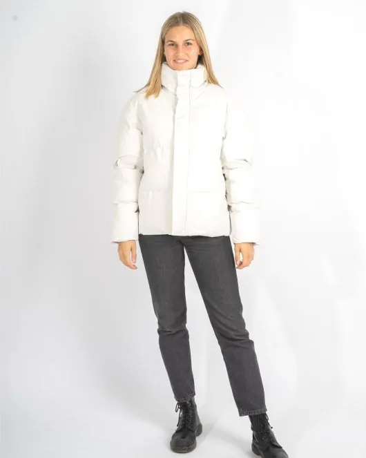 Boxy Puffer Jacket - Off White
