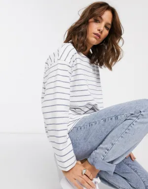 Boxy Sweatshirt Stripe