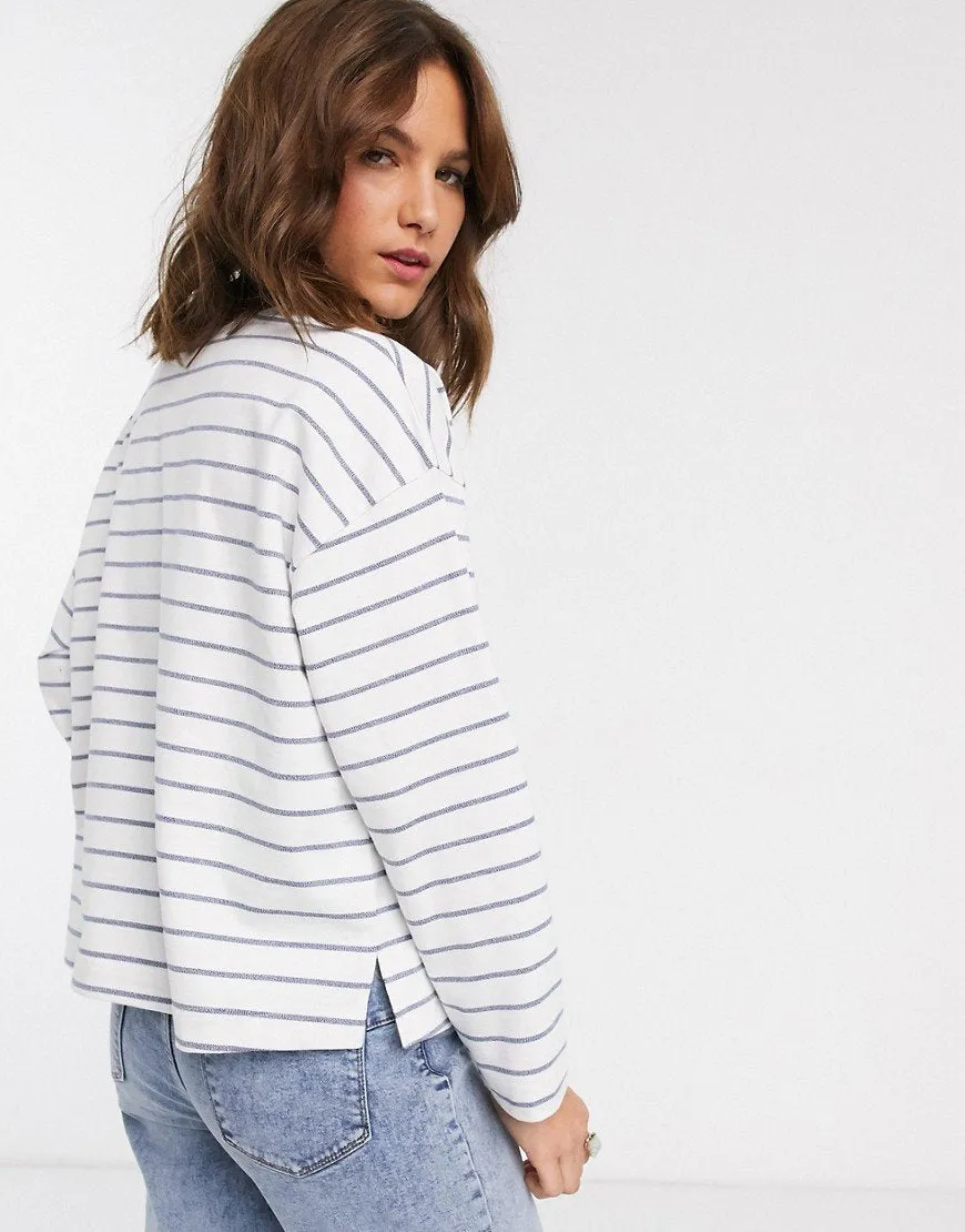 Boxy Sweatshirt Stripe